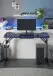 Gamingtisch >BC 3110< LED-Wechselbeleuchtung, in Schwarz / Carbonoptik - 119x76x60cm (BxHxT)