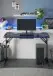 Gamingtisch >BC 3110< LED-Wechselbeleuchtung, in Schwarz / Carbonoptik - 119x76x60cm (BxHxT)
