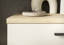 Kompaktgarderobe >Malaga< Türen, 1 Schub, Spiegel, Eiche Dekor / Cashmere - 105x188x38cm (BxHxT)