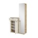 Kompaktgarderobe >Malaga< Türen, 1 Schub, Spiegel, Eiche Dekor / Cashmere - 105x188x38cm (BxHxT)