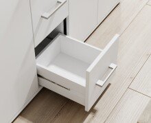 Anrichte >Drift< 4 Türen, 4 Shübe, in Weiß - 139x90x34cm (BxHxT)