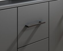 Anrichte >Drift< 4 Türen, 4 Schubladen, in Anthrazit - 139x90x34cm (BxHxT)