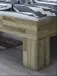 Massivholzbett >Link< Regal / Schubkästen, Liegefl. 140x200, Wildeiche - 145x88x215 (BxHxT)