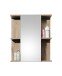 Badezimmerspiegelschrank >Vista< 1 Tür, Fächer, Spiegel / viking oak Dekor - 60x71x20cm (BxHxT)
