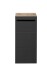 Badkommode >Vista< 1 Tür, 1 Boden, schwarz matt / viking oak Dekor - 34x72x31cm (BxHxT)