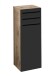 Badkommode >Vista< 1 Tür, 2 Schübe, schwarz matt / viking oak Dekor - 34x104x31cm (BxHxT)