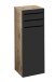 Badkommode >Vista< 1 Tür, 2 Schübe, schwarz matt / viking oak Dekor - 34x104x31cm (BxHxT)