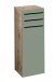 Badkommode >Vista< 1 Tür, 2 Schübe, schilfgrün / viking oak Dekor - 34x104x31cm (BxHxT)