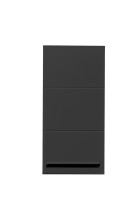 Hängeschrank >Vista< 1 Tür, 1 Boden, schwarz matt / viking oak Dekor - 34x70x23cm (BxHxT)