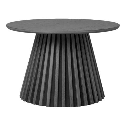 Couchtisch >Osaka< rund, in Schwarz, Eichenfurnier, MDF - 45x70cm (HxD)