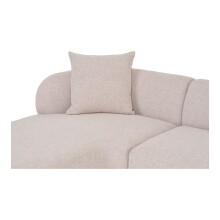 Ecksofa >Kingston< 2 Kissen, organische Form, in Beige / Naturfarben - 294x69 (BxH)