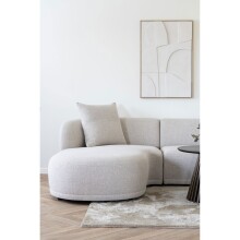 Ecksofa >Kingston< 2 Kissen, organische Form, in Beige / Naturfarben - 294x69 (BxH)
