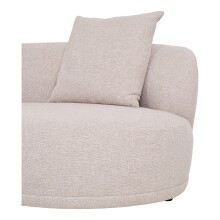 Ecksofa >Kingston< 2 Kissen, organische Form, in Beige / Naturfarben - 294x69 (BxH)