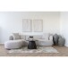 Ecksofa >Kingston< 2 Kissen, organische Form, in Beige / Naturfarben - 294x69 (BxH)