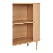 Kommode >Nikko< 2 Lammelen-Schiebetüren, 1 Boden, in eichefarbig - 40x87x80 (BxHxT)