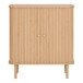 Kommode >Nikko< 2 Lammelen-Schiebetüren, 1 Boden, in eichefarbig - 40x87x80 (BxHxT)