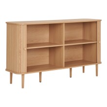 Sideboard >Nikko< 2 Türen, 4 Fächer, in eichfarbig - 40x79x140 (BxHxT)