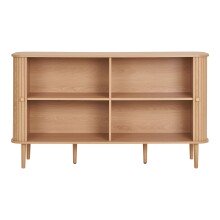 Sideboard >Nikko< 2 Türen, 4 Fächer, in eichfarbig - 40x79x140 (BxHxT)