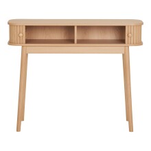 Konsolentisch >Nikko< Schminktisch, 2 Lamellen-Türen, in eichefarbig - 100x80,5x30 (BxHxT)