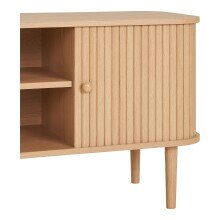 Lowboard >Nikko< 2 Lammelen-Türen, 2 Fächer, eichefarbig - 113x51,5x40 (BxHxT)