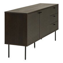 Sideboard >Kyoto< 2 Türen, 3 Schübe, in Eiche furniert "geräuchert" - 150x74x40 (BxHxT)