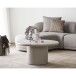Couchtisch >Nagano< rund, in grau-beige, MDF - 40x80cm (HxD)