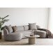 Couchtisch >Nagano< rund, in grau-beige, MDF - 40x80cm (HxD)