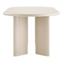 Esstisch >Nagano< ovale Form, in Beige-grau, MDF - 100x75x220cm (BxHxT)