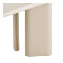 Esstisch >Nagano< ovale Form, in Beige-grau, MDF - 100x75x220cm (BxHxT)