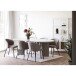 Esstisch >Nagano< ovale Form, in Beige-grau, MDF - 100x75x220cm (BxHxT)