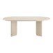 Esstisch >Nagano< ovale Form, in Beige-grau, MDF - 100x75x220cm (BxHxT)