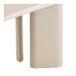Esstisch >Nagano< ovale Form, in Beige-grau, MDF - 100x75x220cm (BxHxT)