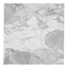 Säulen-Esstisch >Brito< rund, in Grau / Schwarz, Melamin, MDF, Stahl - 75x120cm (HxD)