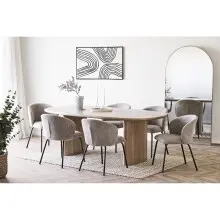 Esstisch >Serra< oval mit Wangenfuß, in...