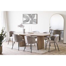 Esstisch >Serra< oval mit Wangenfuß, in...