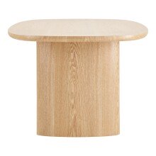 Esstisch >Serra< oval mit Wangenfuß, in Eschenfurnier, MDF - 110x75x210cm (BxHxT)