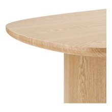 Esstisch >Serra< oval mit Wangenfuß, in Eschenfurnier, MDF - 110x75x210cm (BxHxT)