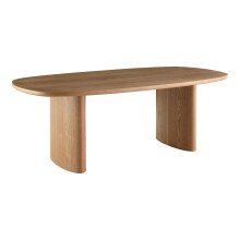 Esstisch >Serra< oval mit Wangenfuß, in...