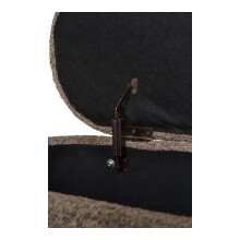 Truhenbank >Branca< Naturholzbeinen natur, Bezug in Braun - 98x48x41 (BxHxT)