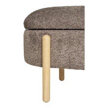 Truhenbank >Branca< Naturholzbeinen natur, Bezug in Braun - 98x48x41 (BxHxT)