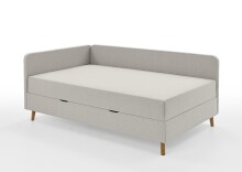 Polsterliege >Cabana< Liegefläche 90x200cm, Farbe taupe - Stellmaß: 97x85x207cm (BxHxT)