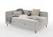 Polsterliege >Cabana< Liegefläche 90x200cm, Farbe taupe - Stellmaß: 97x85x207cm (BxHxT)