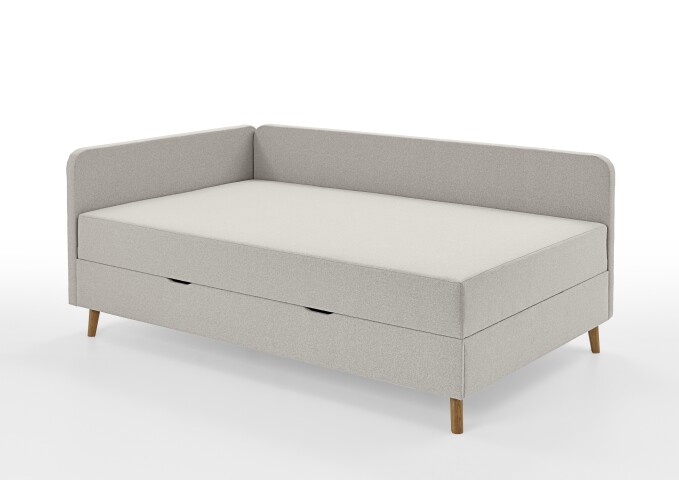 Polsterliege >Cabana< Liegefläche 120x200cm, Farbe taupe - Stellmaß: 127x85x207cm (BxHxT)
