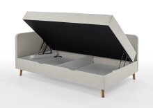 Polsterliege >Cabana< Liegefläche 120x200cm, Farbe taupe - Stellmaß: 127x85x207cm (BxHxT)