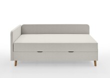 Polsterliege >Cabana< Liegefläche 120x200cm, Farbe taupe - Stellmaß: 127x85x207cm (BxHxT)