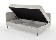 Polsterliege >Cabana< Liegefläche 120x200cm, Farbe taupe - Stellmaß: 127x85x207cm (BxHxT)