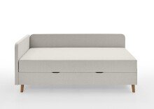 Polsterliege >Cabana< Liegefläche 120x200cm, Farbe taupe - Stellmaß: 127x85x207cm (BxHxT)