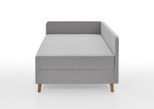 Polsterliege >Cabana< Liegefläche 90x200cm, Farbe grau - Stellmaß: 97x85x207cm (BxHxT)