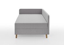 Polsterliege >Cabana< Liegefläche 90x200cm, Farbe grau - Stellmaß: 97x85x207cm (BxHxT)