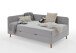 Polsterliege >Cabana< Liegefläche 90x200cm, Farbe grau - Stellmaß: 97x85x207cm (BxHxT)
